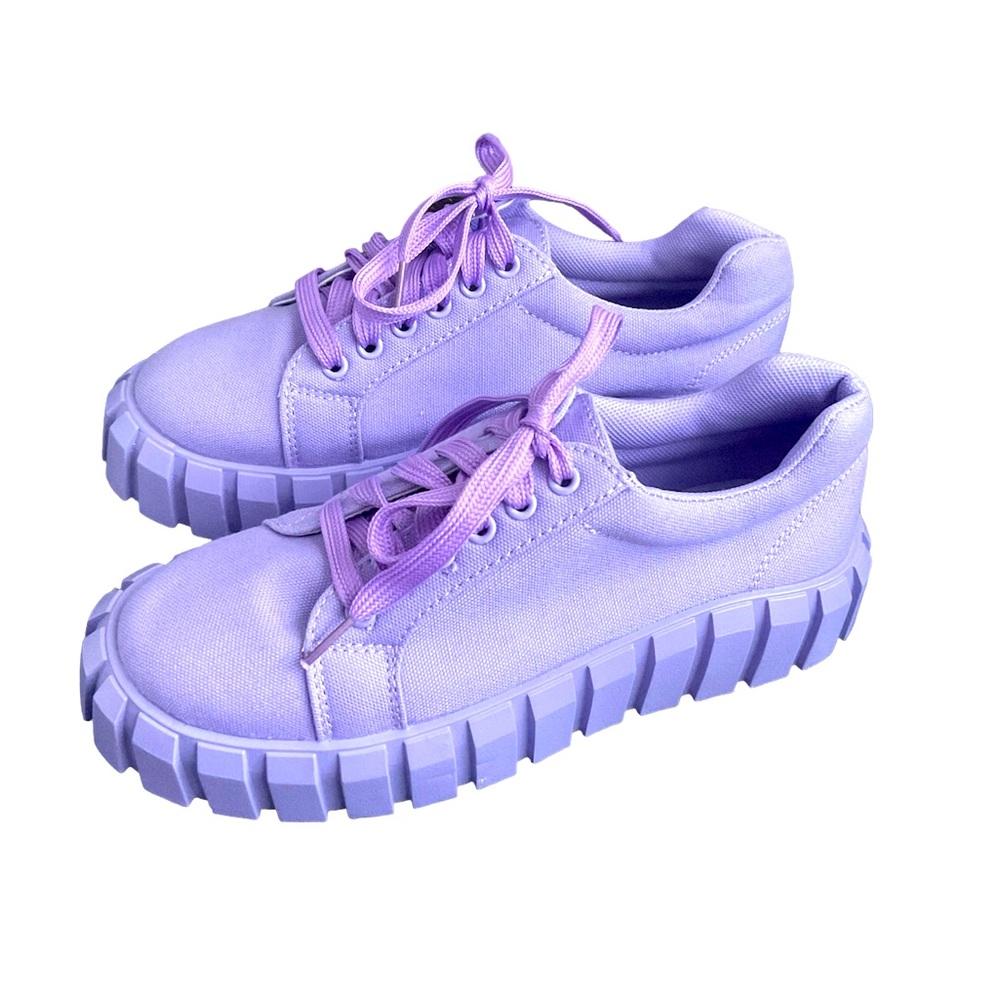 Unbranded Chunky Canvas Sneakers Lilac Women’s Size 38/US 7.5